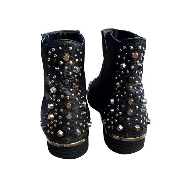 Modern Vice booties size 8.5 punk Goth studded rocker royalcore - Picture 4 of 9